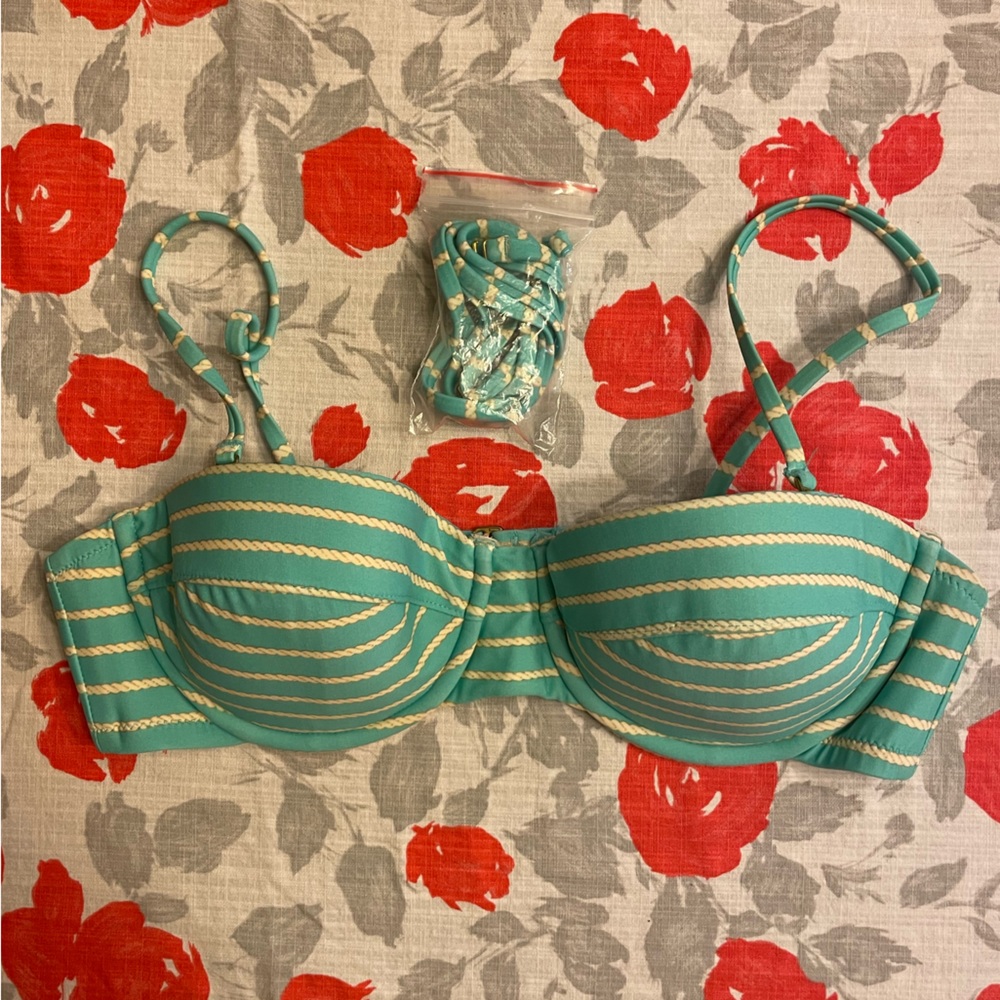 J.Crew striped bikini top